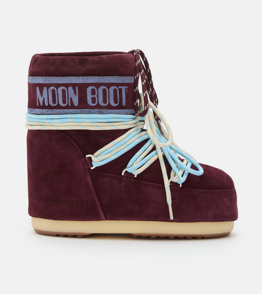 BOTTES ICON LOW EN DAIM BORDEAUX