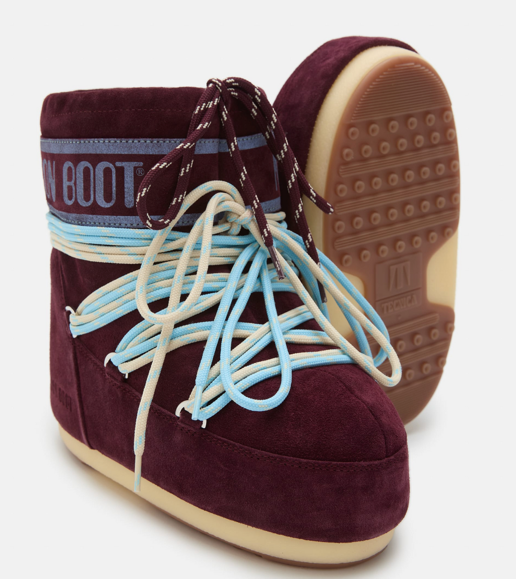 BOTTES ICON LOW EN DAIM BORDEAUX