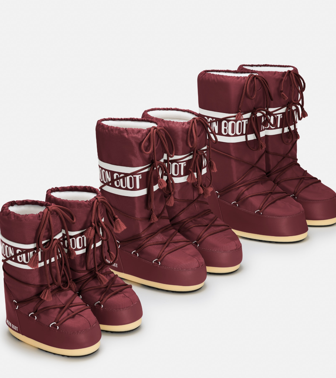 BOTTES ICON EN NYLON - BORDEAUX (new)