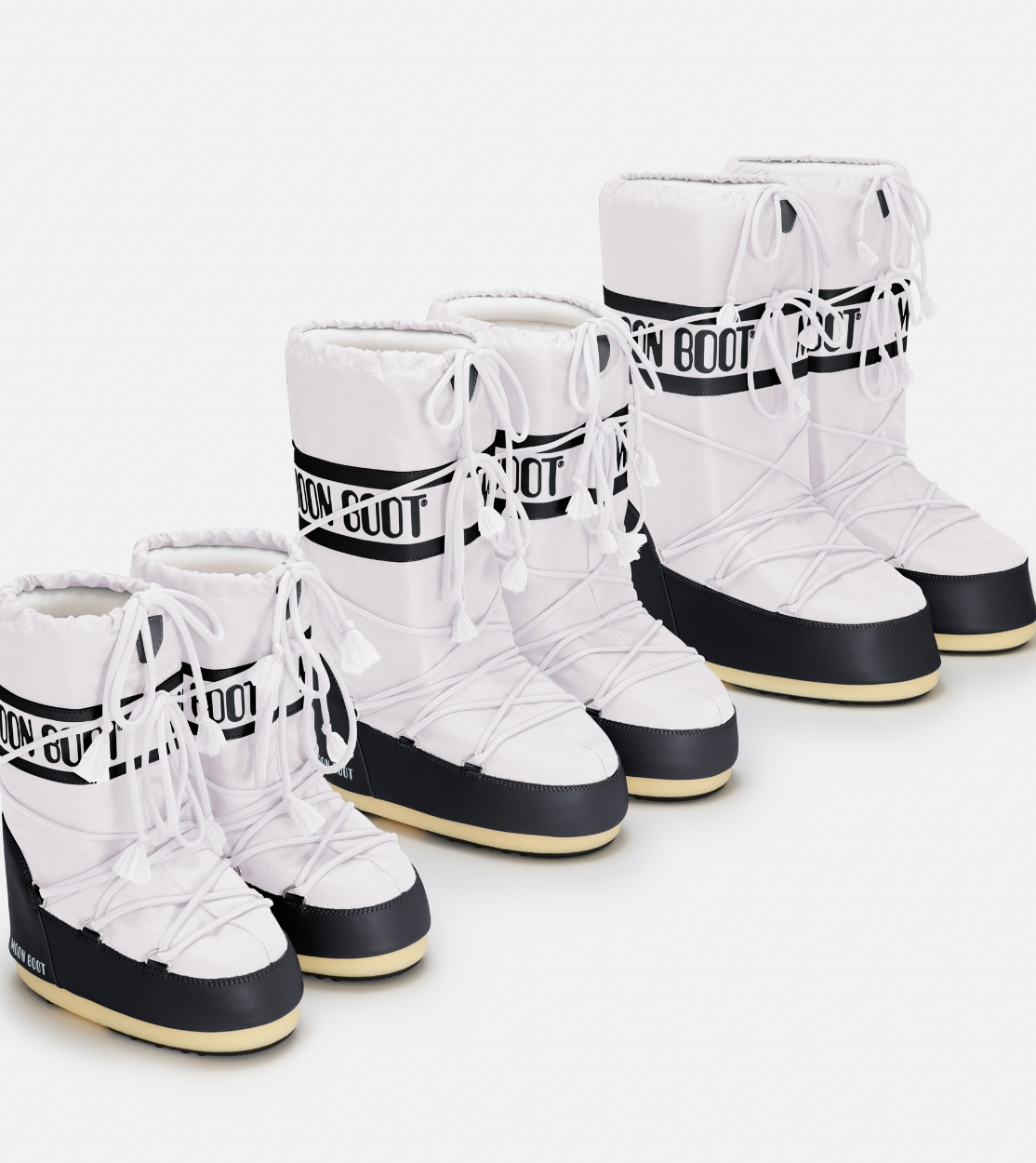 BOTTES ICON EN NYLON - BLACK / WHITE