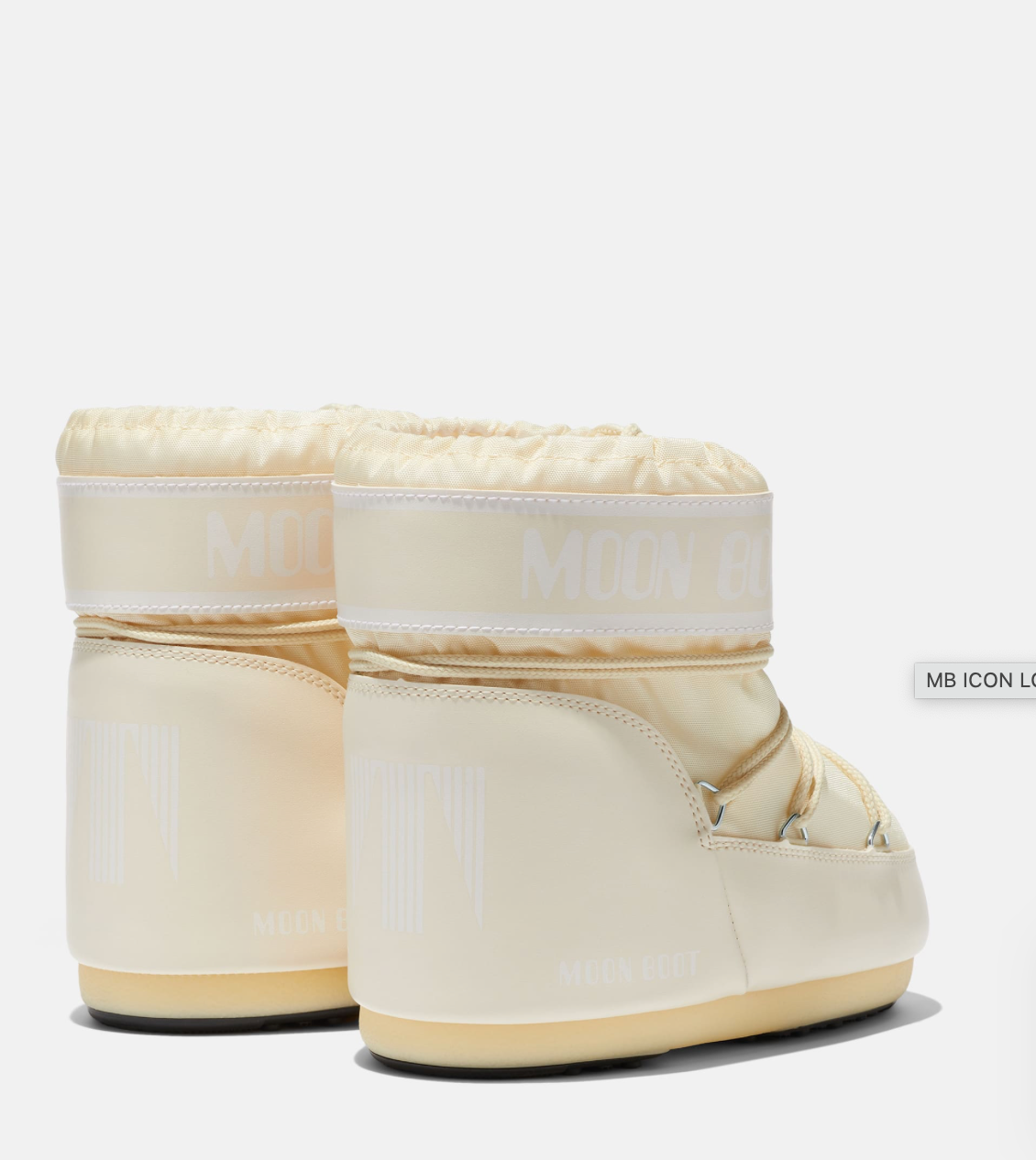 BOTTES LOW ICON EN NYLON - CREAM