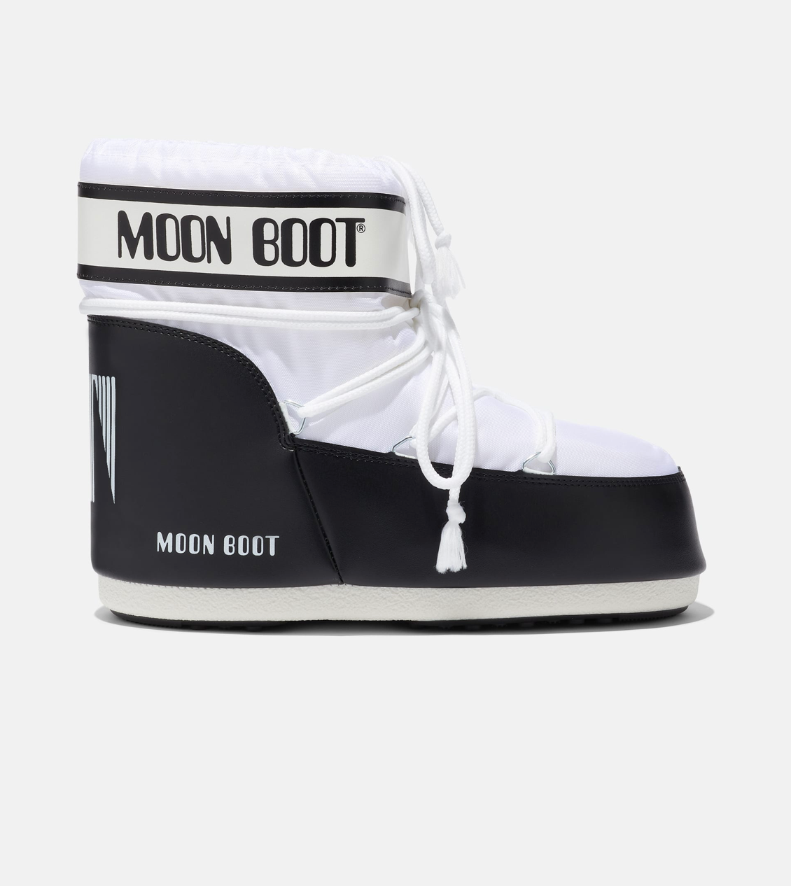 BOTTES LOW ICON EN NYLON - BLACK / WHITE