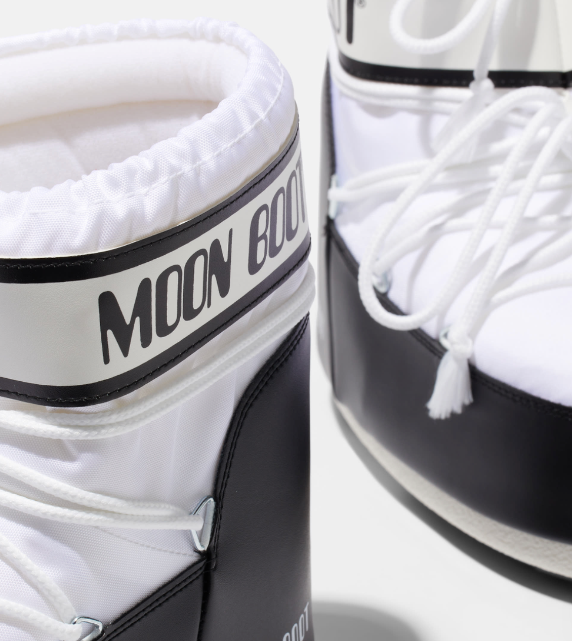 BOTTES LOW ICON EN NYLON - BLACK / WHITE