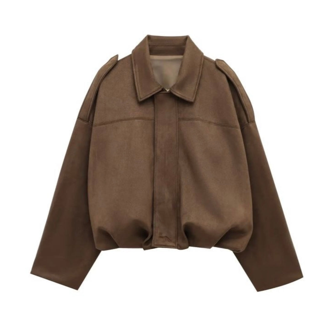 BOMBER SUEDE EFFECT CHOCOLAT