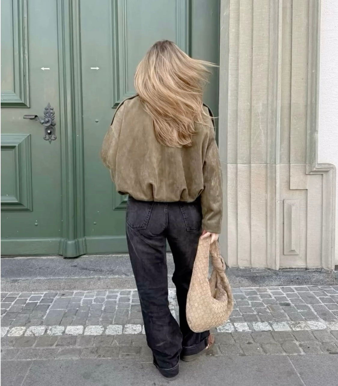 BOMBER SUEDE EFFECT CHOCOLAT