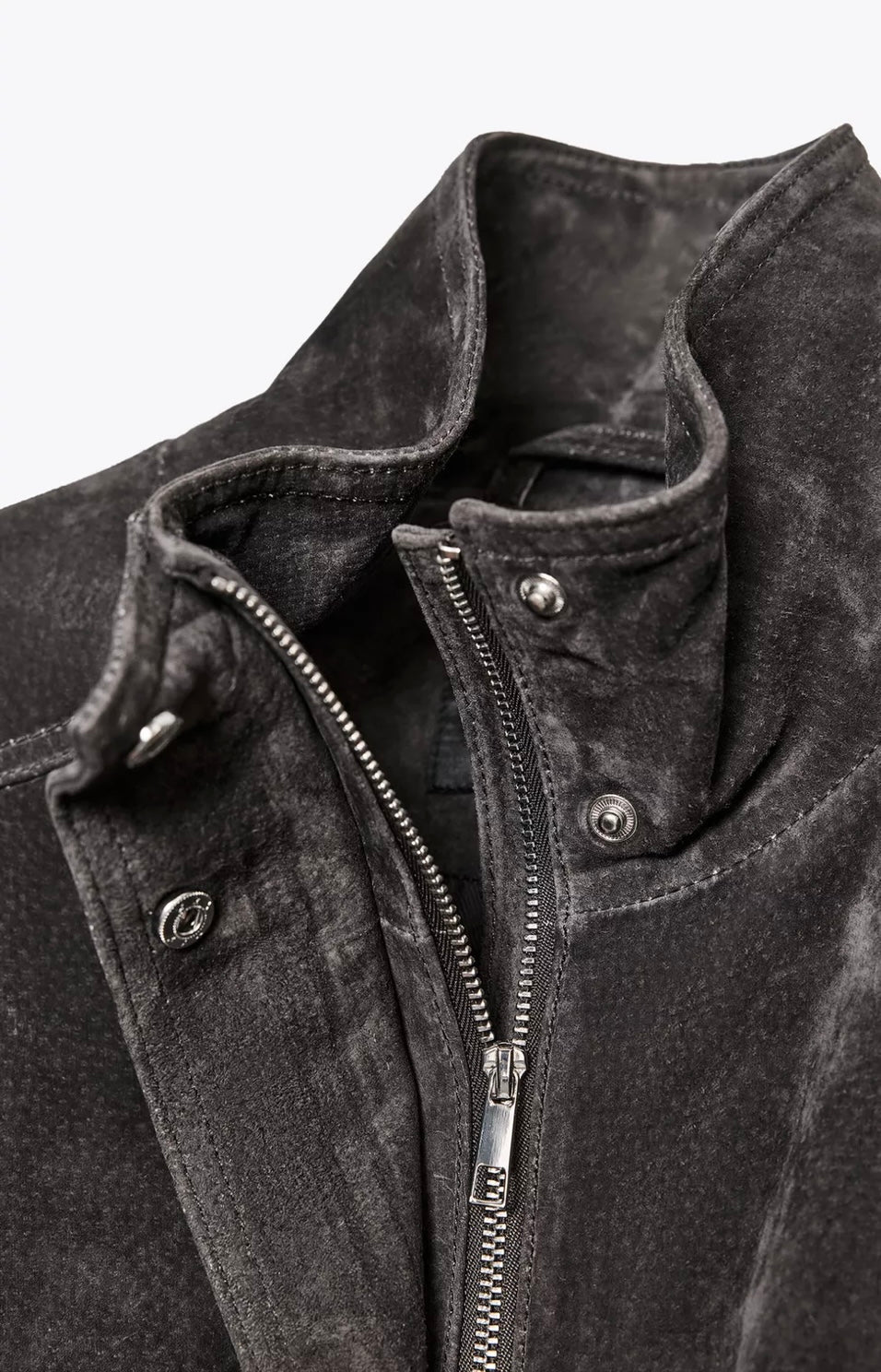 VESTE AVIATEUR SUEDE EFFECT - BLACK